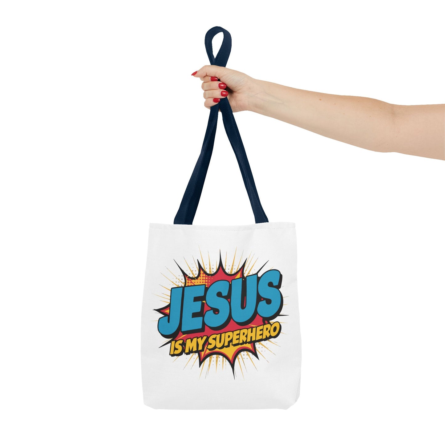 Jesus is My Superhero Fashion Tote Bag