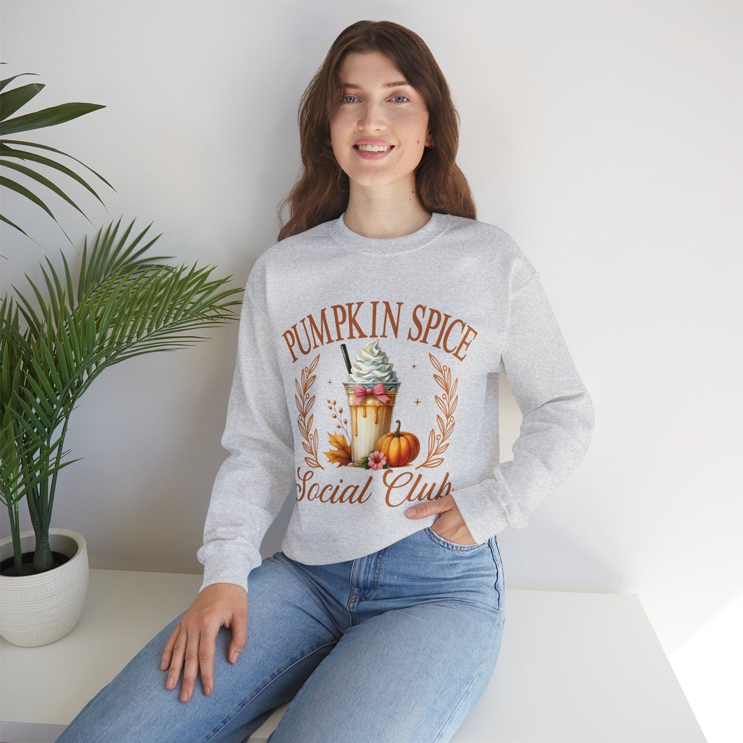 Pumpkin Spice Social Club: Unisex Heavy Blend™ Crewneck Sweatshirt