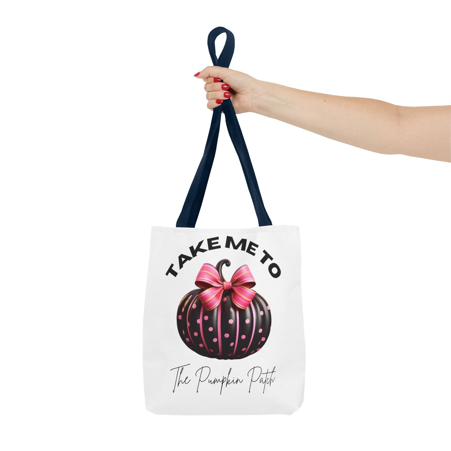 Take Me To The Pumpkin Patch (Black) Fashion Tote Bag