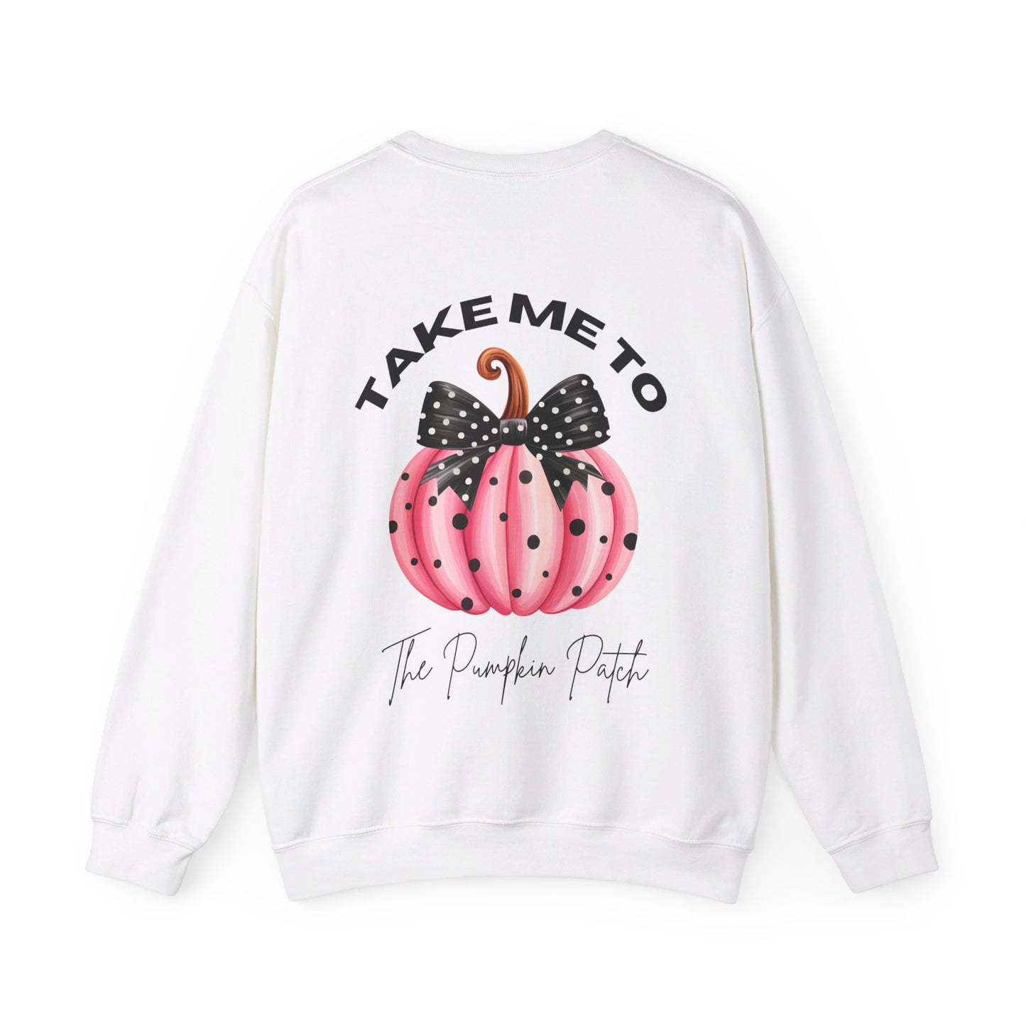 Take Me To The Pumpkin Patch (Pink): Unisex Heavy Blend™ Crewneck Sweatshirt