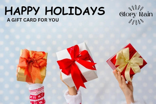 Glory Rain Happy Holidays Gift Card