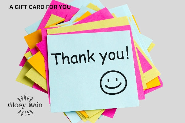 Glory Rain Thank You Gift Card