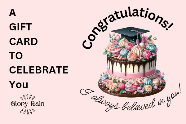 Glory Rain Congratulations Graduate Gift Card (cake design)