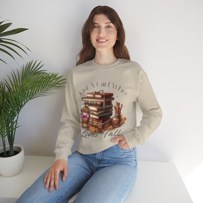 Just A Girl Who Loves Fall: Unisex Heavy Blend™ Crewneck Sweatshirt