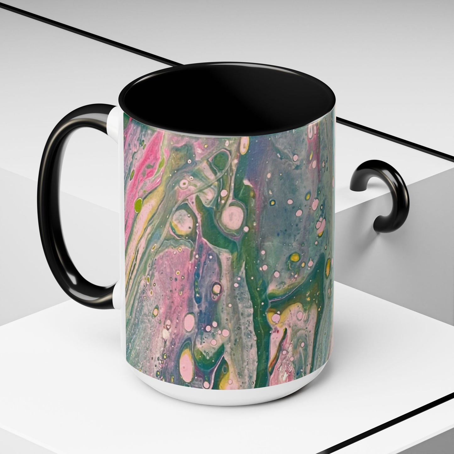 "God's Peace Will Reign" - Prophetic Fluid Art - 15 oz  Mug