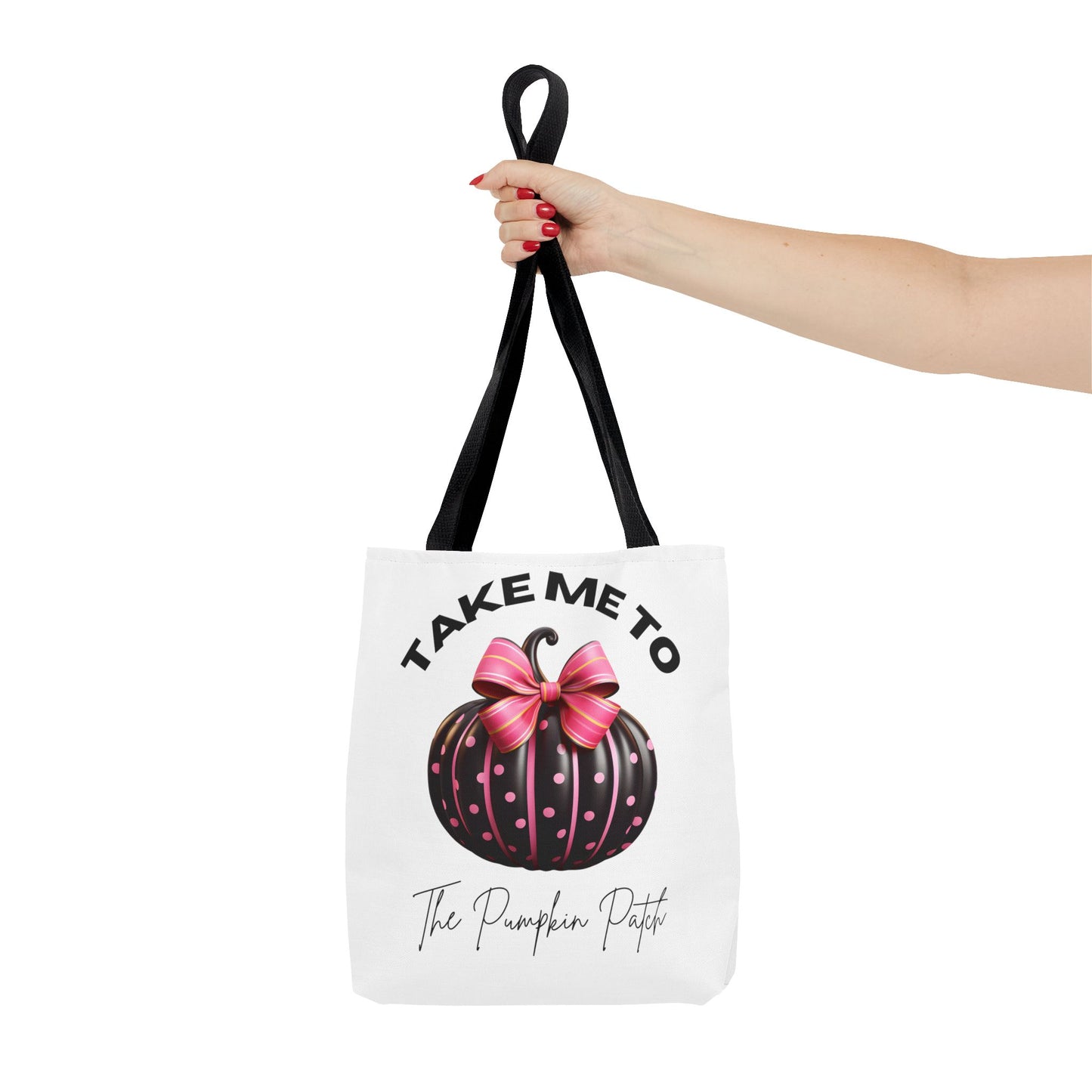 Take Me To The Pumpkin Patch (Black) Fashion Tote Bag