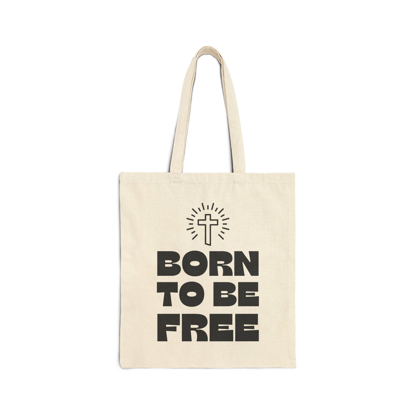 Born To Be Free Cotton Canvas Tote Bag