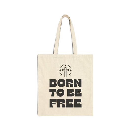 Born To Be Free Cotton Canvas Tote Bag