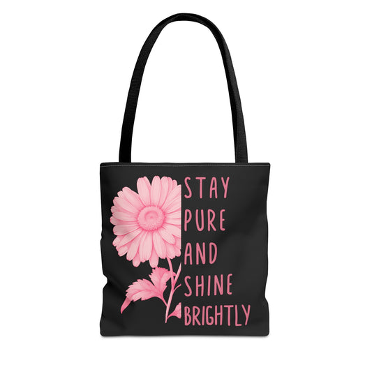 April Inspirational Birth Flower (Daisy) Fashion Tote Bag
