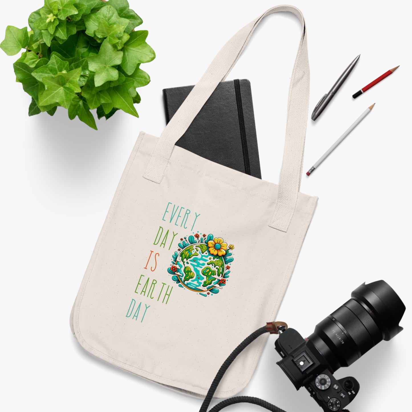 Every Day is Earth Day Organic Cotton Canvas Tote Bag
