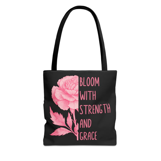 January Inspirational Birth Flower (Carnation) Fashion Tote Bag
