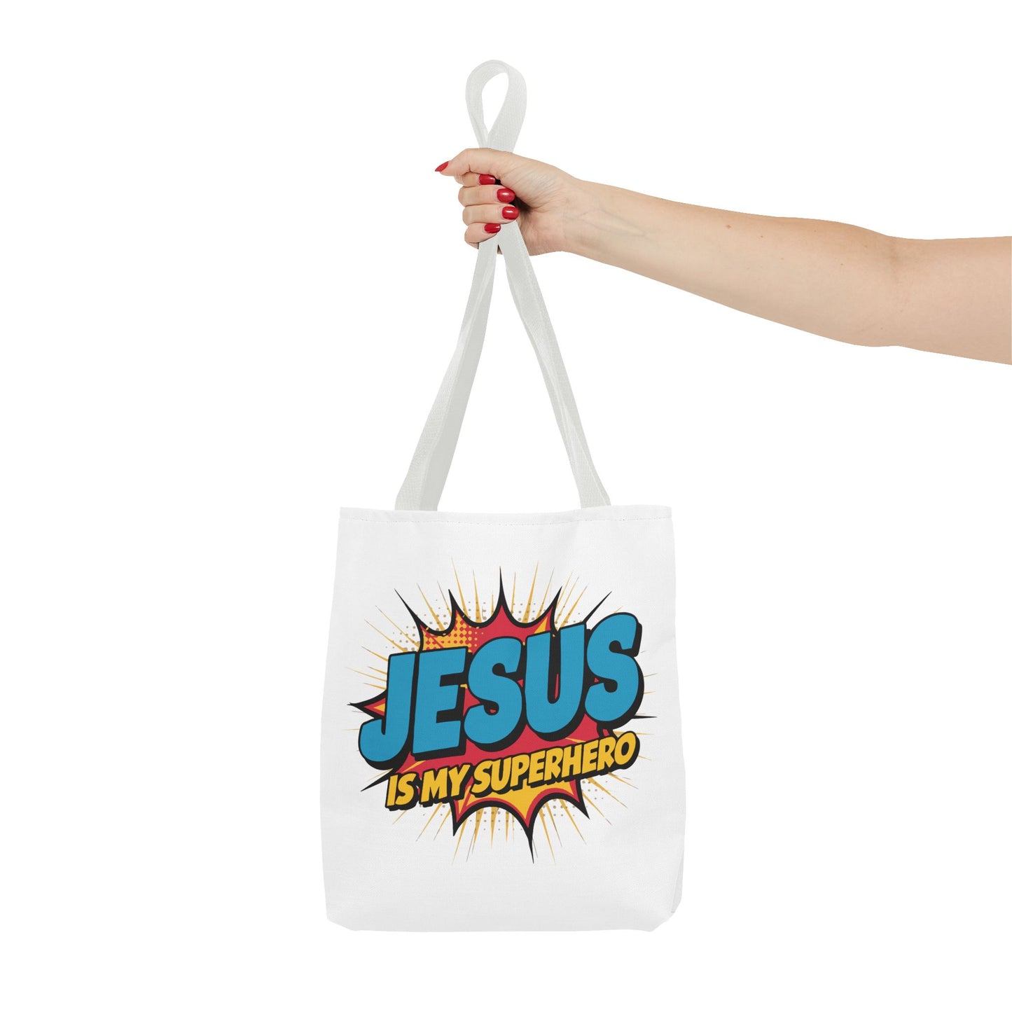 Jesus is My Superhero Fashion Tote Bag