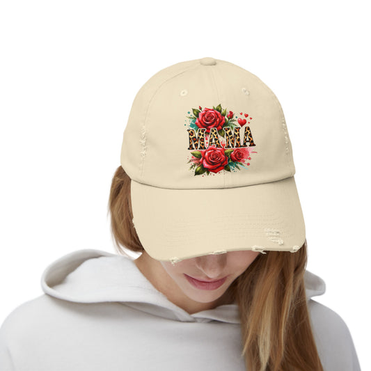Mama Unisex Distressed Cap