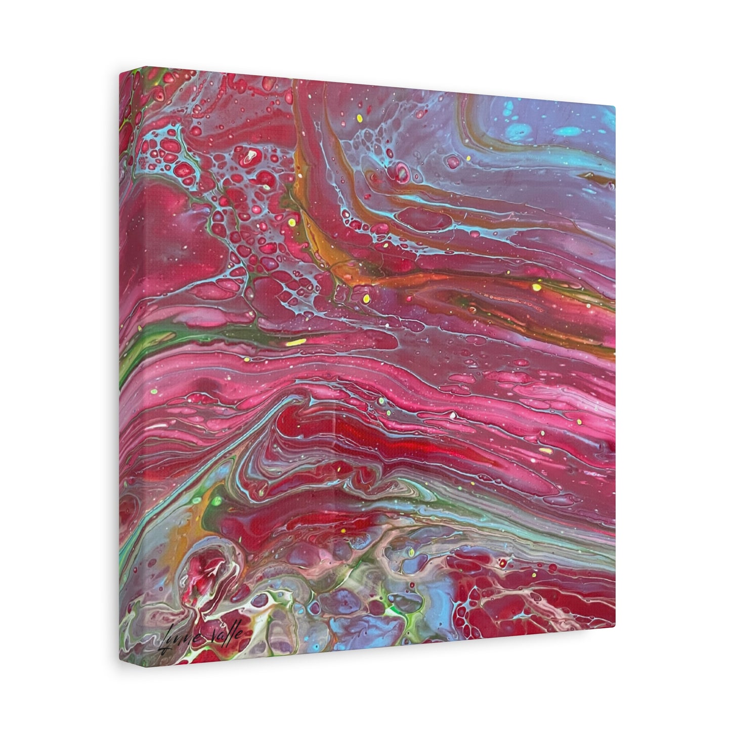 12"12" - "Eternal Love" - Abstract Prophetic Fluid Art Canvas Print — Matte Stretched Wall Art