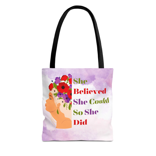 She Believed She Could Fashion Tote Bag