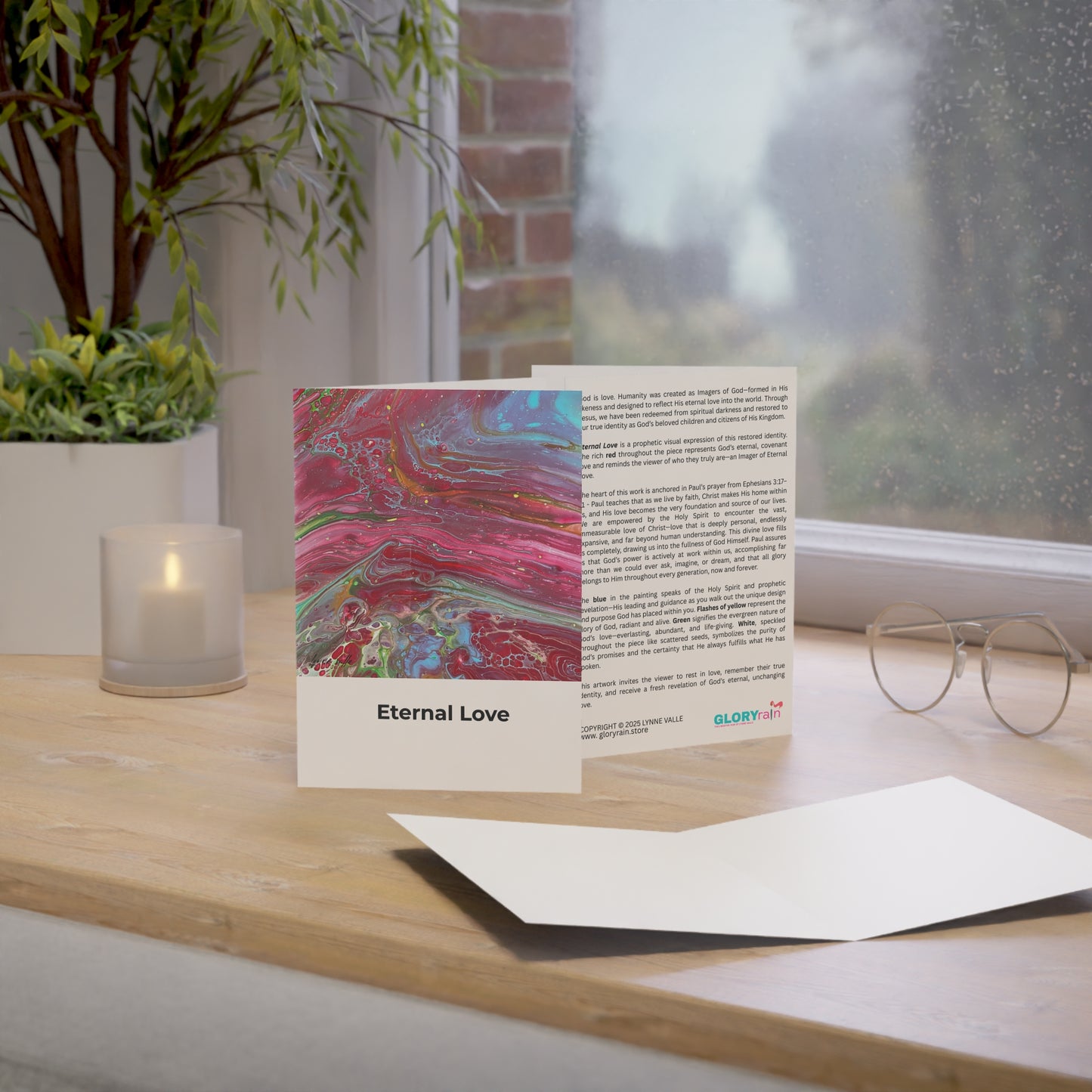 “Eternal Love” Prophetic Fluid Art Greeting Cards (Pack of 10)