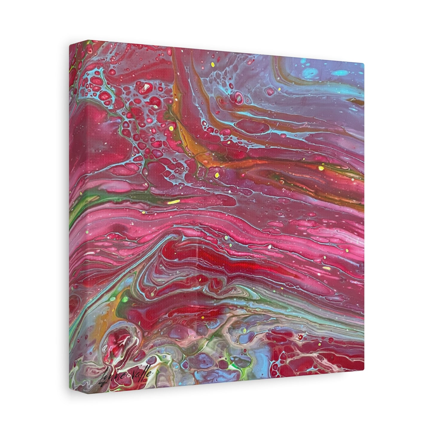10" x 10" "Eternal Love" - Abstract Prophetic Fluid Art Canvas Print — Matte Stretched Wall Art