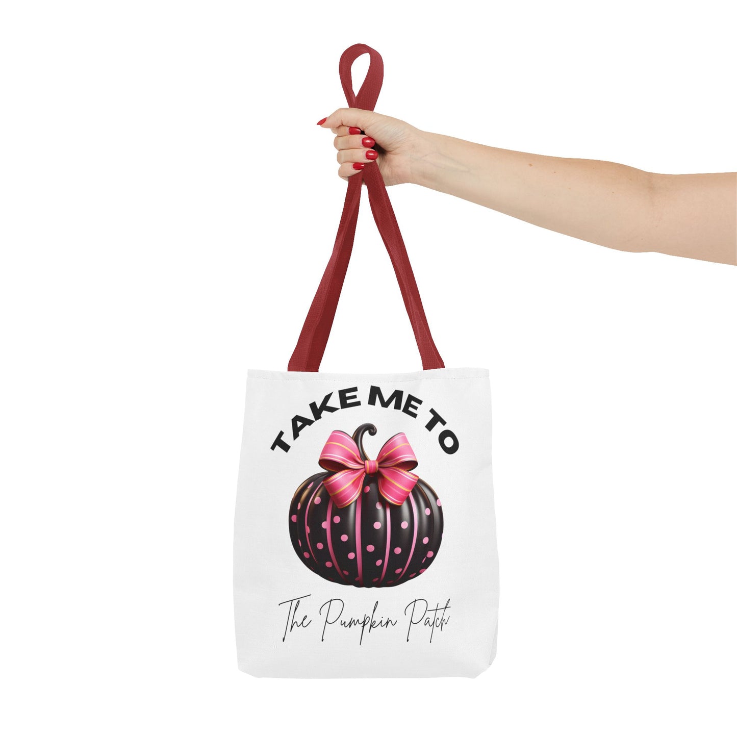 Take Me To The Pumpkin Patch (Black) Fashion Tote Bag