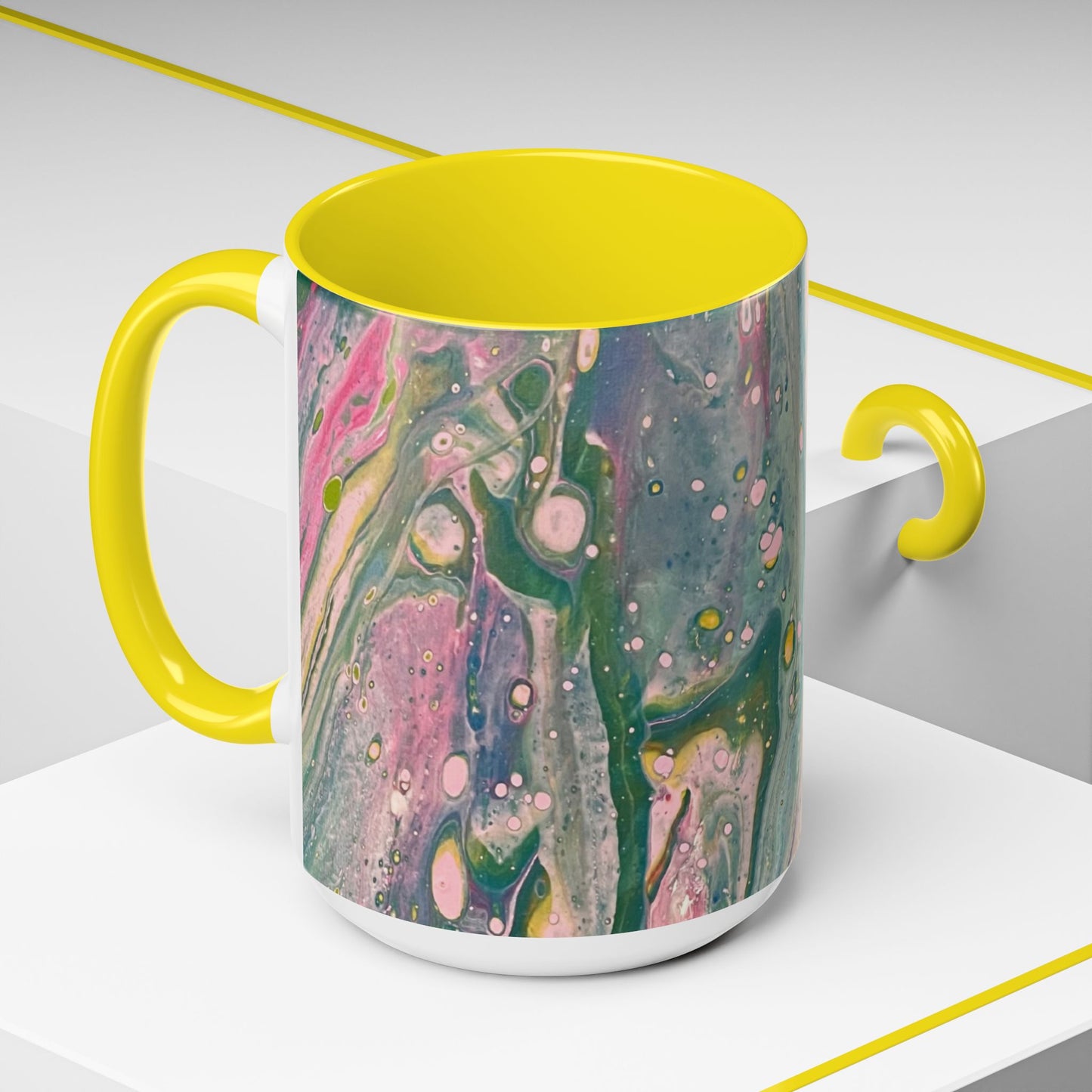 "God's Peace Will Reign" - Prophetic Fluid Art - 15 oz  Mug