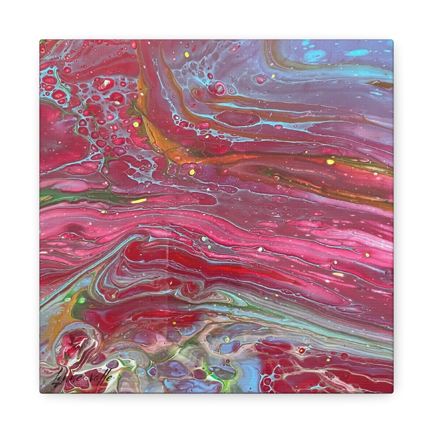 10" x 10" "Eternal Love" - Abstract Prophetic Fluid Art Canvas Print — Matte Stretched Wall Art