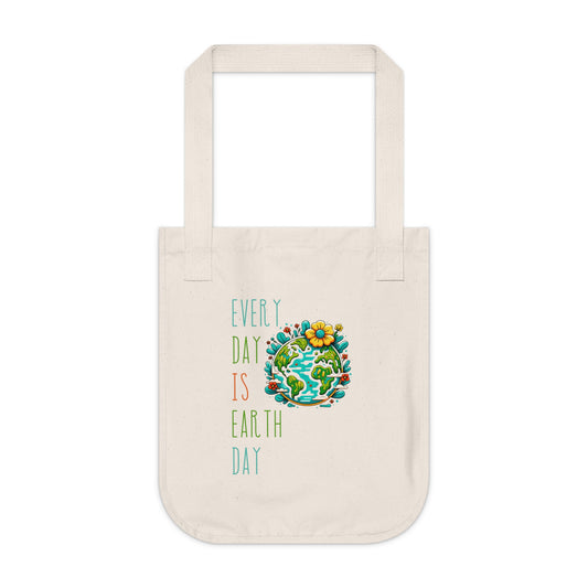 Every Day is Earth Day Organic Cotton Canvas Tote Bag