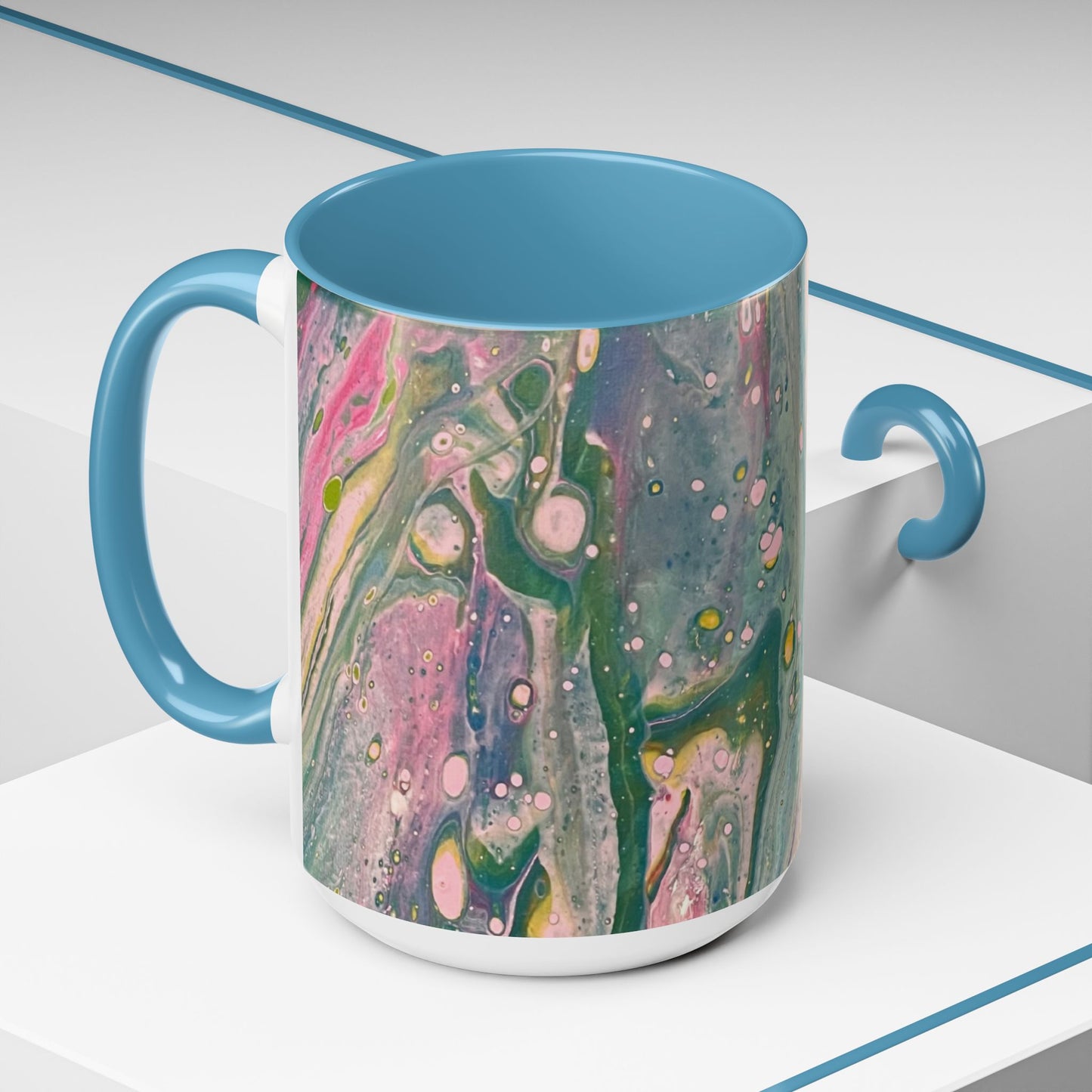 "God's Peace Will Reign" - Prophetic Fluid Art - 15 oz  Mug