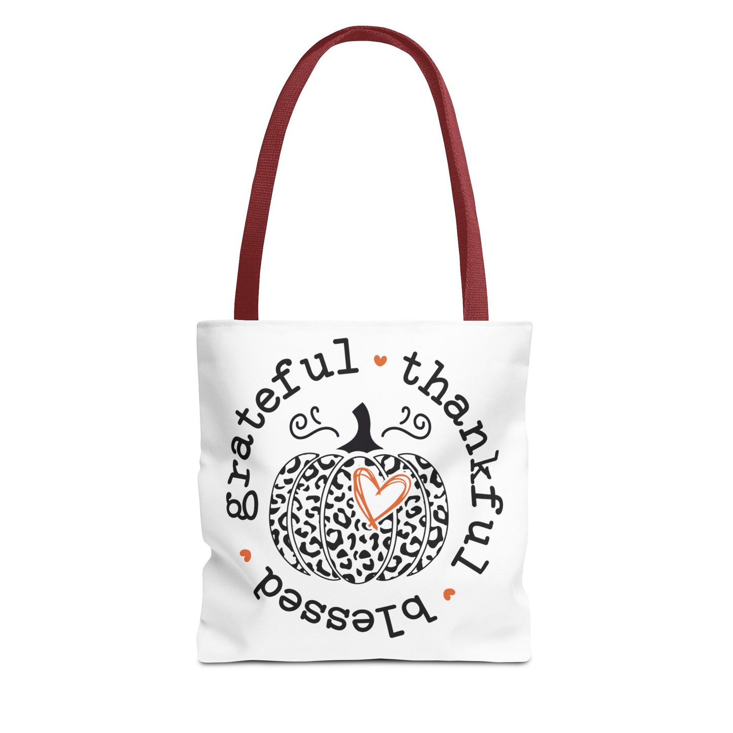 Grateful , Thankful, Blessed Pumpkin Fashion Tote Bag