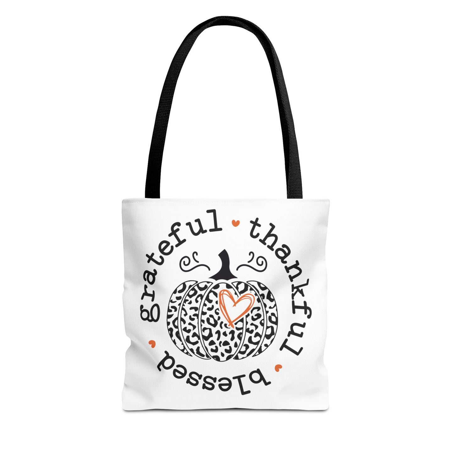 Grateful , Thankful, Blessed Pumpkin Fashion Tote Bag