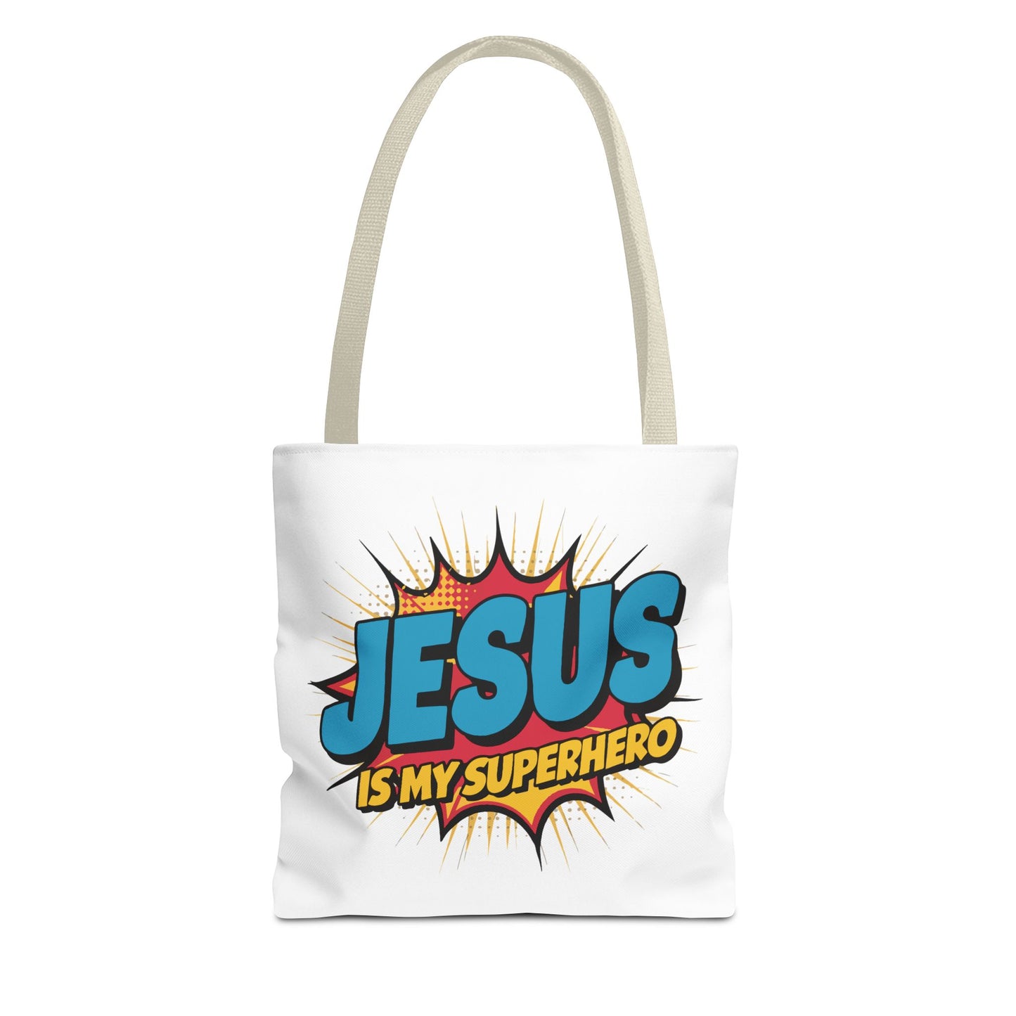 Jesus is My Superhero Fashion Tote Bag