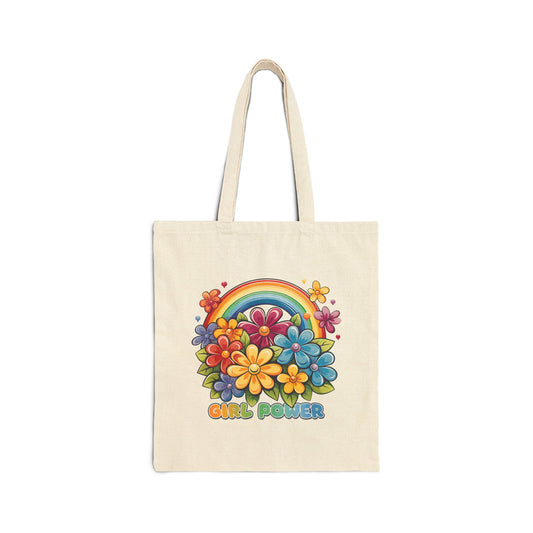 Girl Power Cotton Canvas Tote Bag