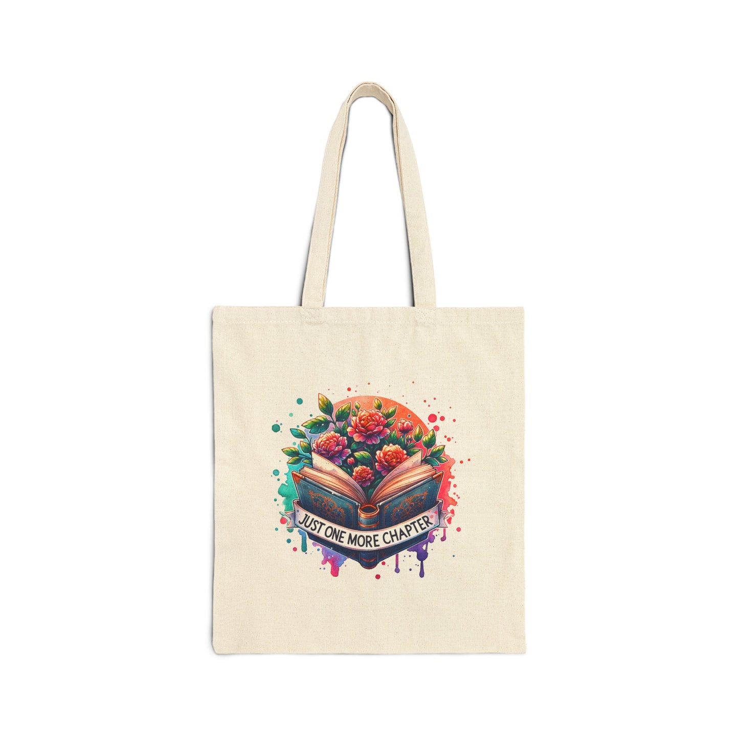 Just One More Chapter Cotton Canvas Tote Bag