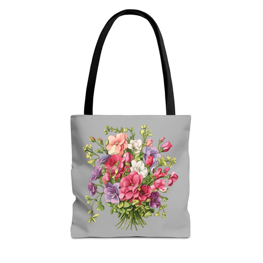 April Birth Flower (Sweetpea) Fashion Tote Bag