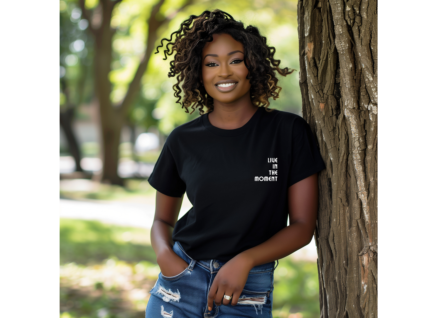 Live in the Moment T-shirt - Front and Back Print
