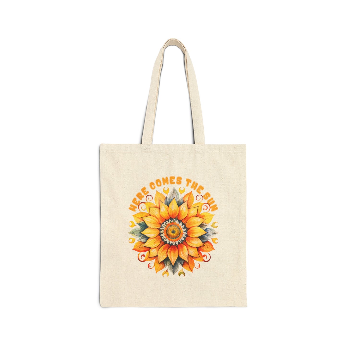 Here Comes the Sun Cotton Canvas Tote Bag