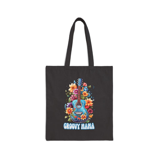 Groovy Mama Cotton Canvas Tote Bag