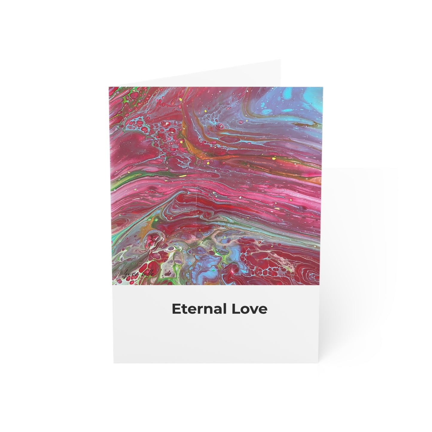 “Eternal Love” Prophetic Fluid Art Greeting Cards (Pack of 10)