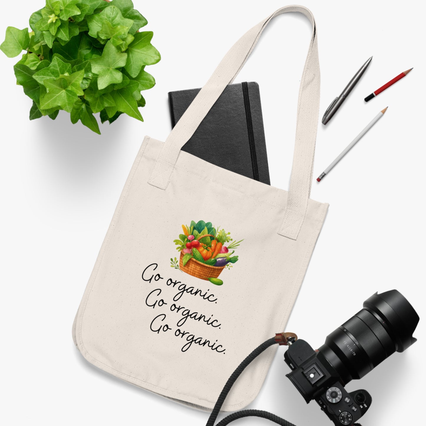 Go Organic. - Organic Cotton Canvas Tote Bag