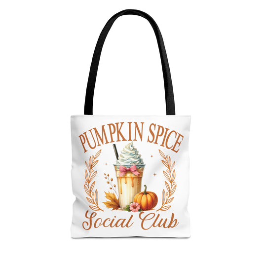Pumpkin Spice Social Club Fashion Tote Bag