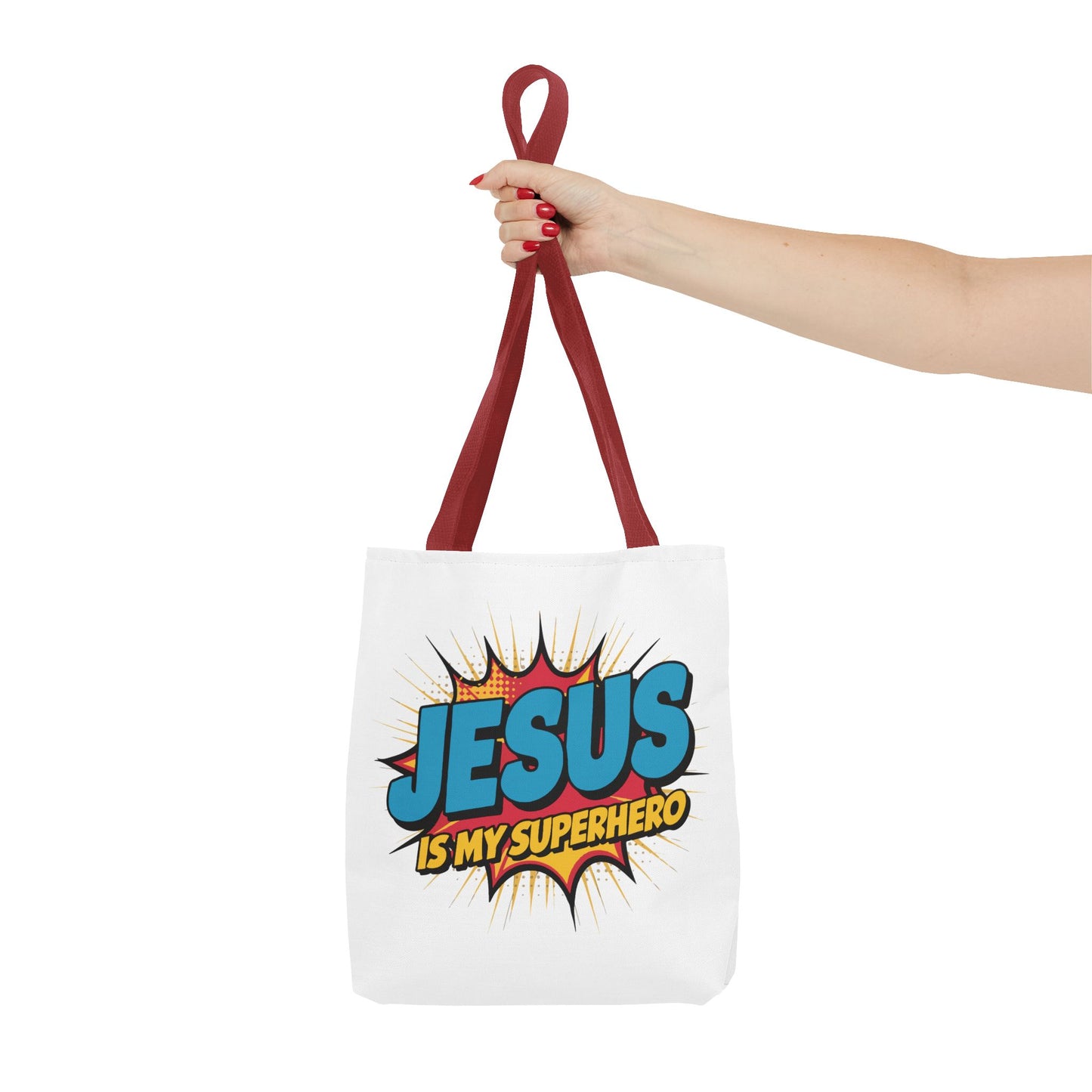 Jesus is My Superhero Fashion Tote Bag