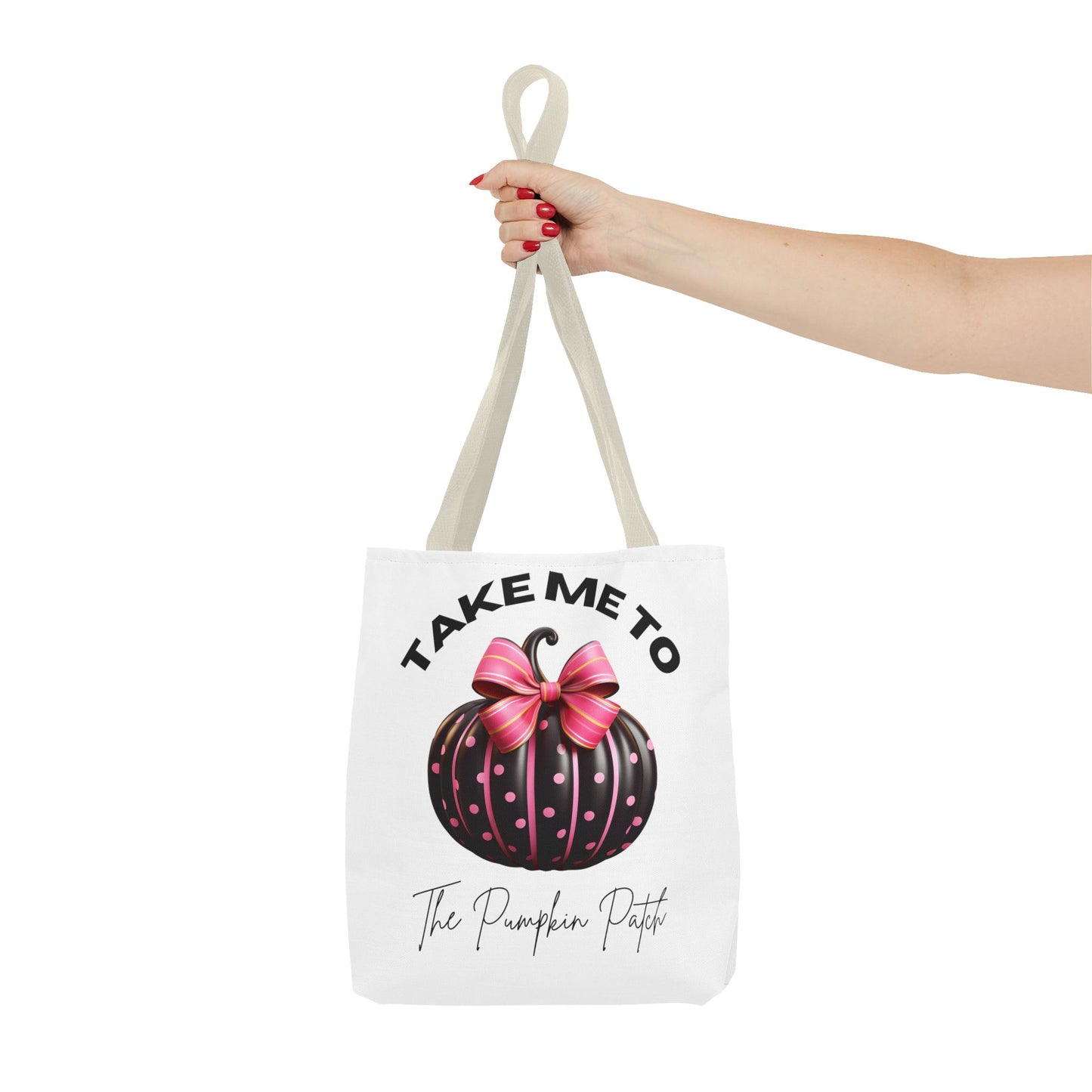 Take Me To The Pumpkin Patch (Black) Fashion Tote Bag