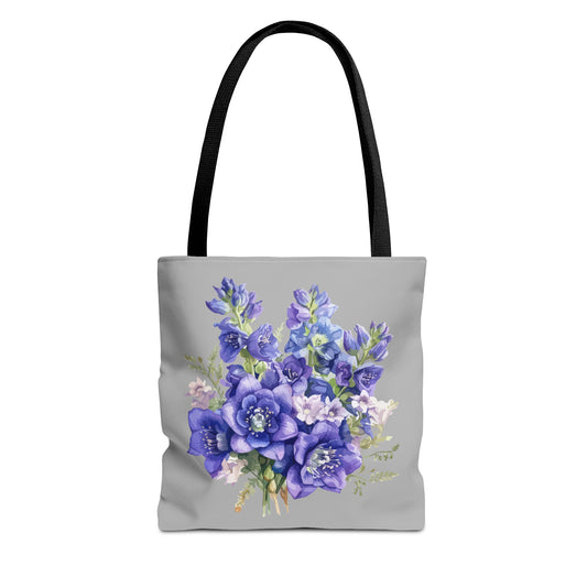 July Birth Flower (Larkspur) Fashion Tote Bag
