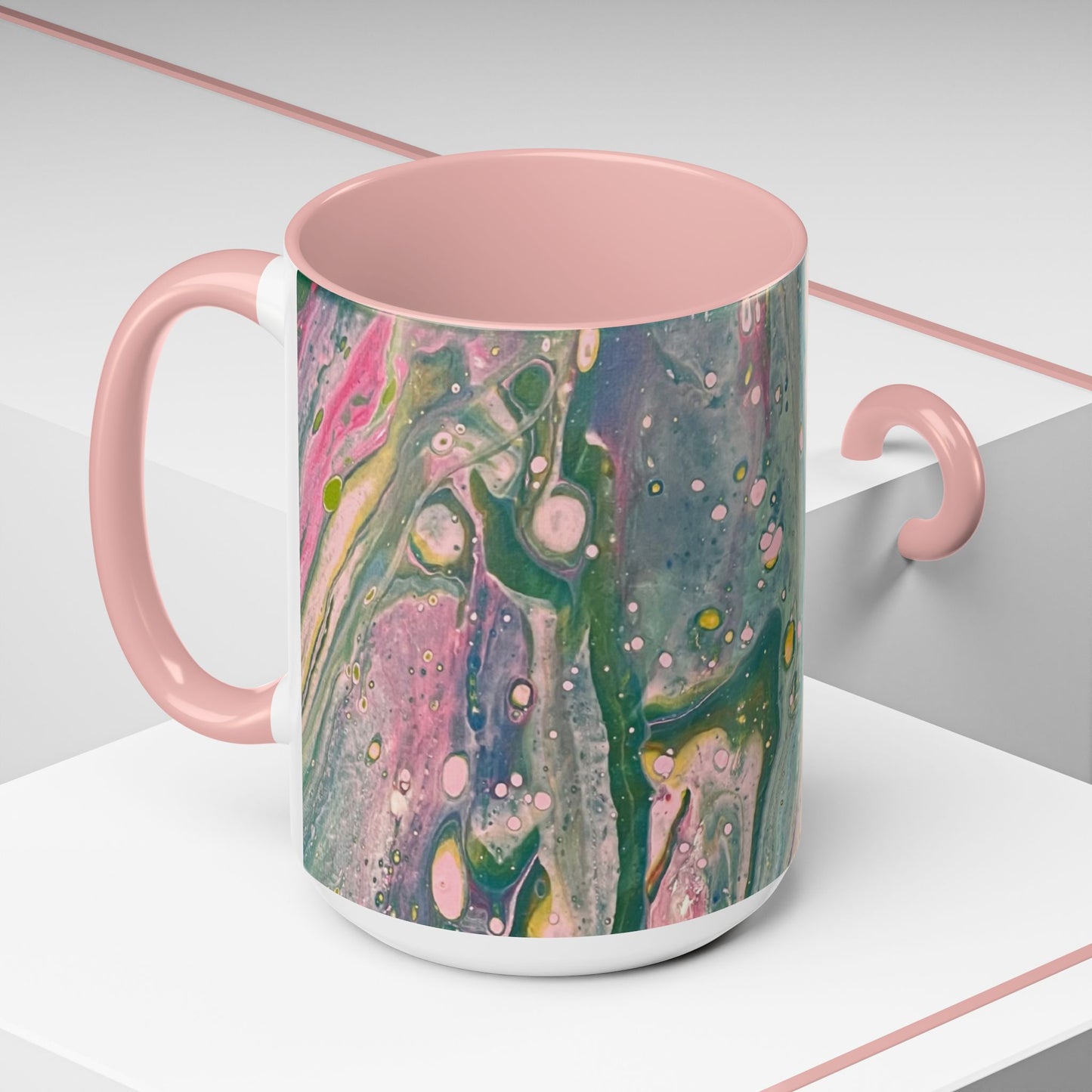 "God's Peace Will Reign" - Prophetic Fluid Art - 15 oz  Mug