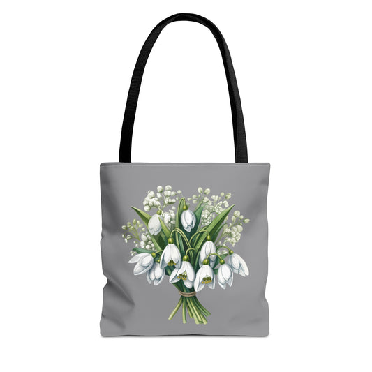 January Birth Flower (Snowdrop) Fashion Tote Bag
