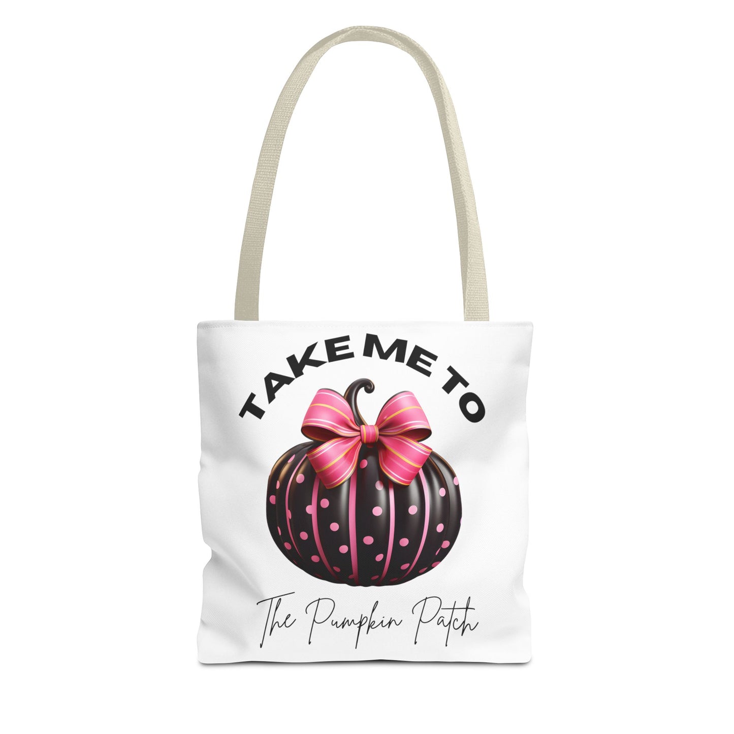 Take Me To The Pumpkin Patch (Black) Fashion Tote Bag