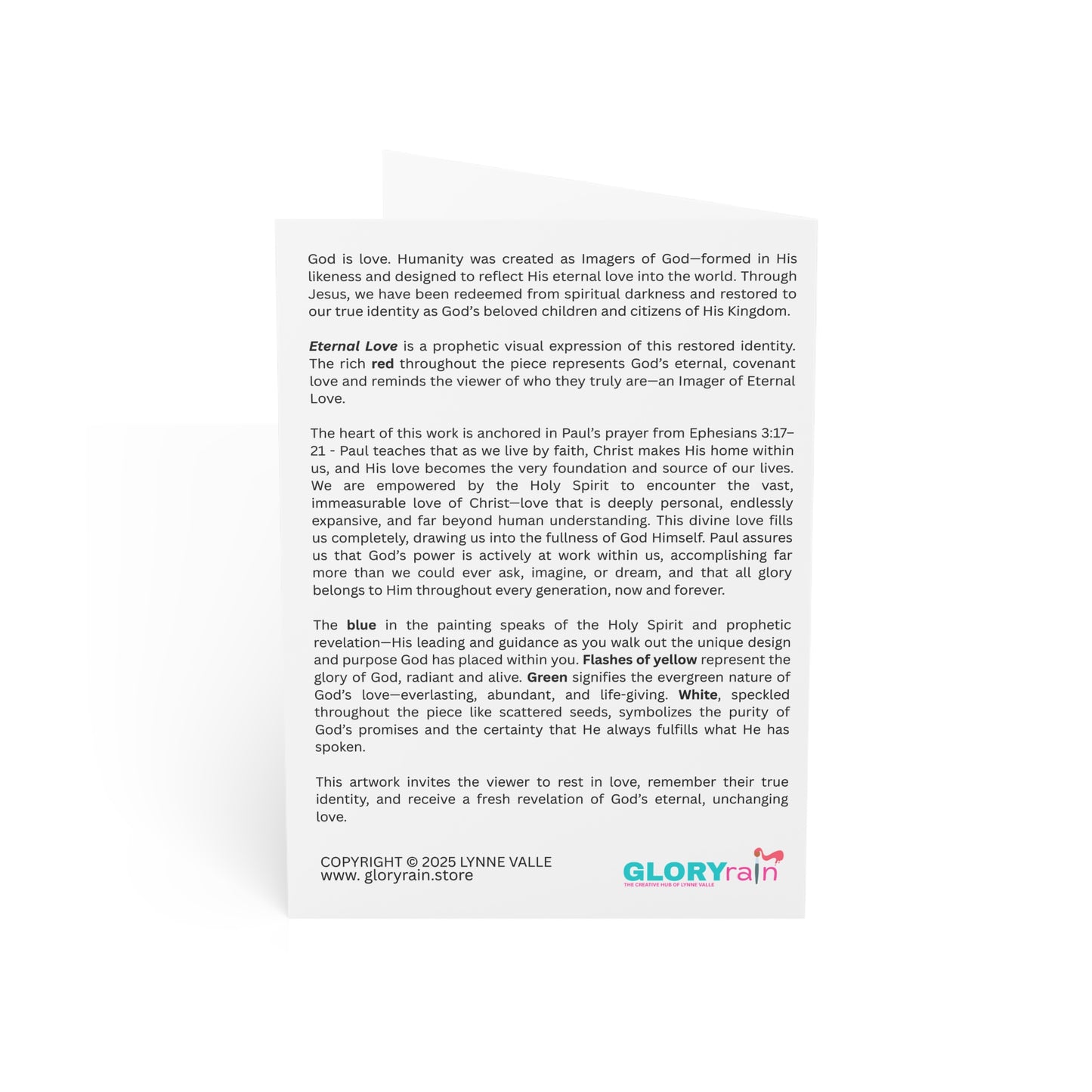 “Eternal Love” Prophetic Fluid Art Greeting Cards (Pack of 10)