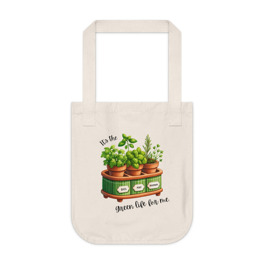 It's The Green Life For Me - Organic Cotton Canvas Tote Bag