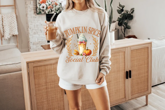 Pumpkin Spice Social Club: Unisex Heavy Blend™ Crewneck Sweatshirt