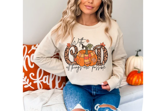 With God All Things Are Possible: Unisex Heavy Blend™ Crewneck Sweatshirt