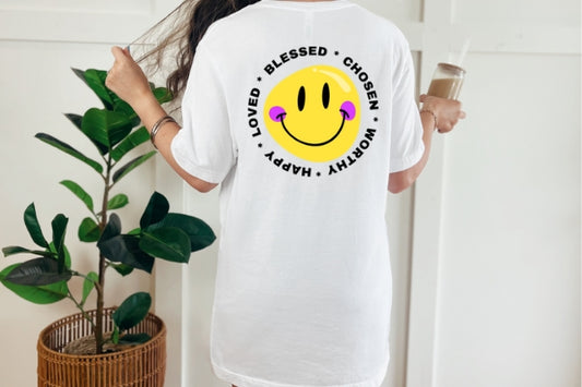 Jesus is My Happy T-shirt - Front and Back Designs