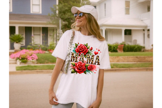 Mama with Roses T-Shirt